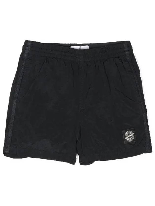 Kids Nylon Metal Swim Short Black - STONE ISLAND - BALAAN 2