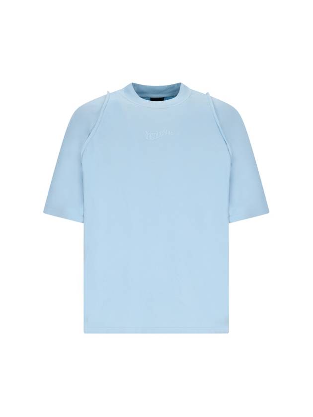 Camargue Embroidered Logo Cotton Short Sleeve T-shirt Light Blue - JACQUEMUS - BALAAN 2