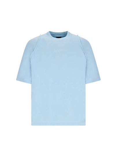 Camargue Embroidered Logo Cotton Short Sleeve T-shirt Light Blue - JACQUEMUS - BALAAN 2