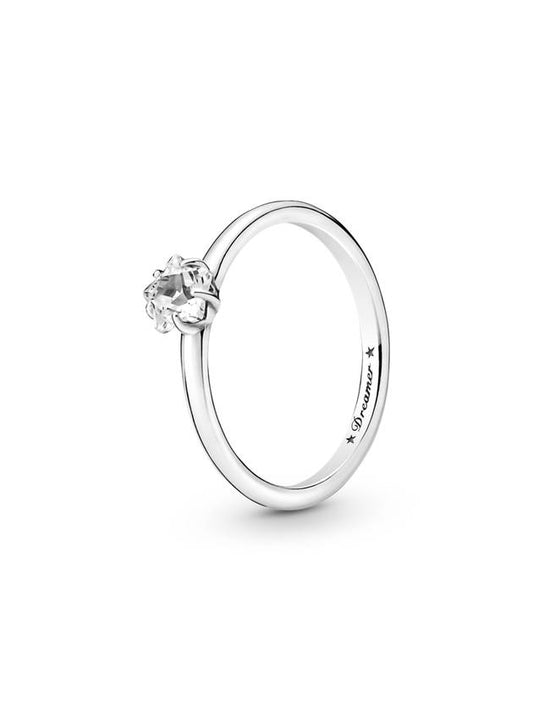 Celestial Sparkling Star Solitaire Ring Silver - PANDORA - BALAAN.