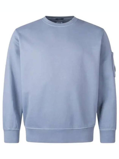 Brushed and Emerized Diagonal Fleece Lens Sweatshirt Blue - CP COMPANY - BALAAN 2