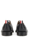 Men's Three Stripes Tab Pebble Grain Long Wing Sole Brogue Black - THOM BROWNE - BALAAN 6