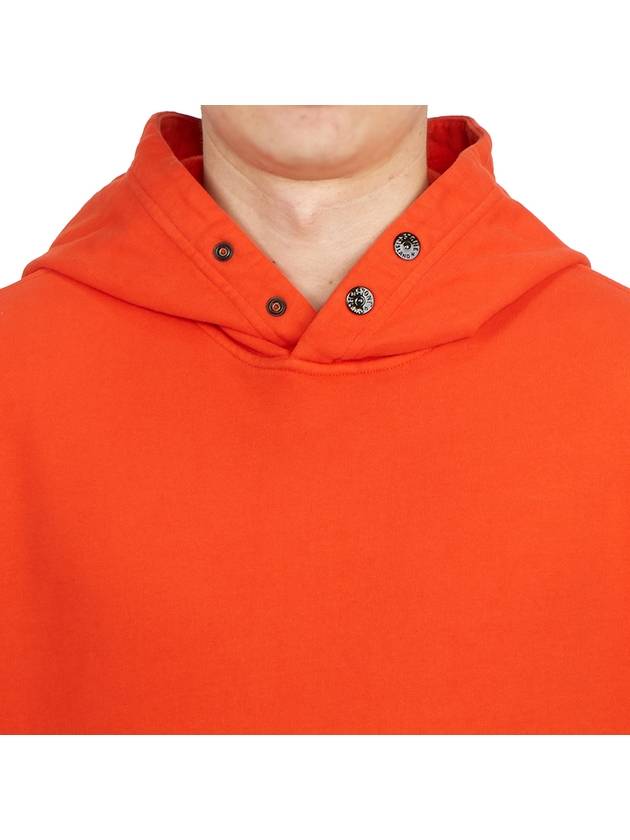 Garment Dyed Hoodie Lobster Red - STONE ISLAND - BALAAN 8