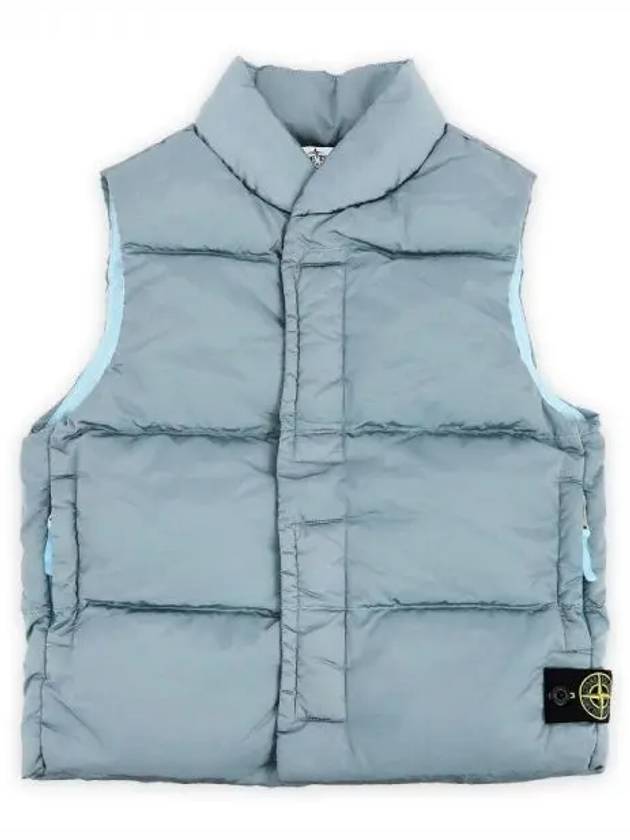 Kids Garment Dyed Nylon Metal Padded Vest Sky - STONE ISLAND - BALAAN 2