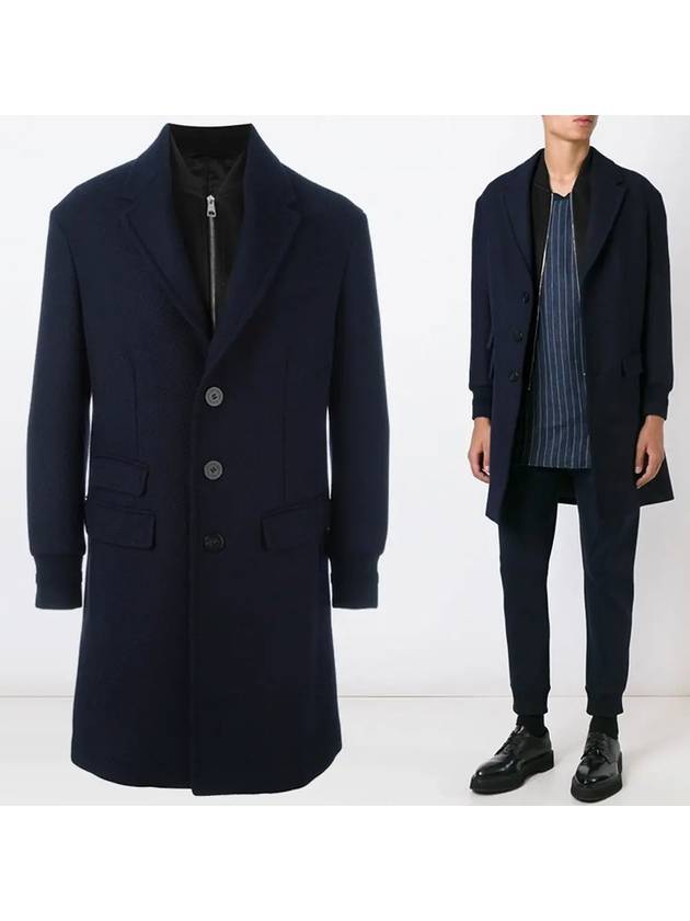 11th Anniversary Neoprene Layered Wool Coat PBCA146C B041C 391 - NEIL BARRETT - BALAAN 2