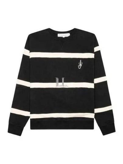 Logo Print Stripe Sweatshirt Black - JW ANDERSON - BALAAN 2