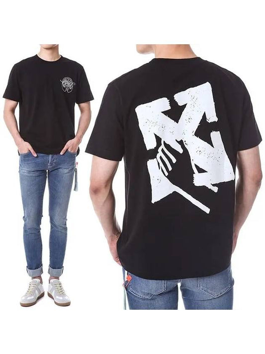 Hand Arrow Short Sleeve T-Shirt Black - OFF WHITE - BALAAN 2