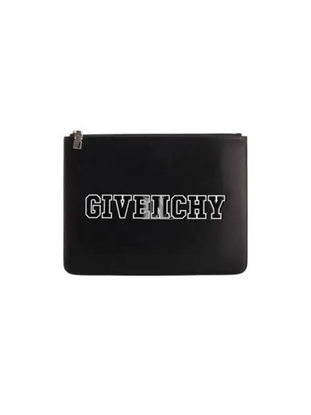 Logo Zipper Clutch Bag Black - GIVENCHY - BALAAN 2