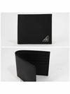 Triangle Logo Saffiano Half Wallet Black - PRADA - BALAAN 3