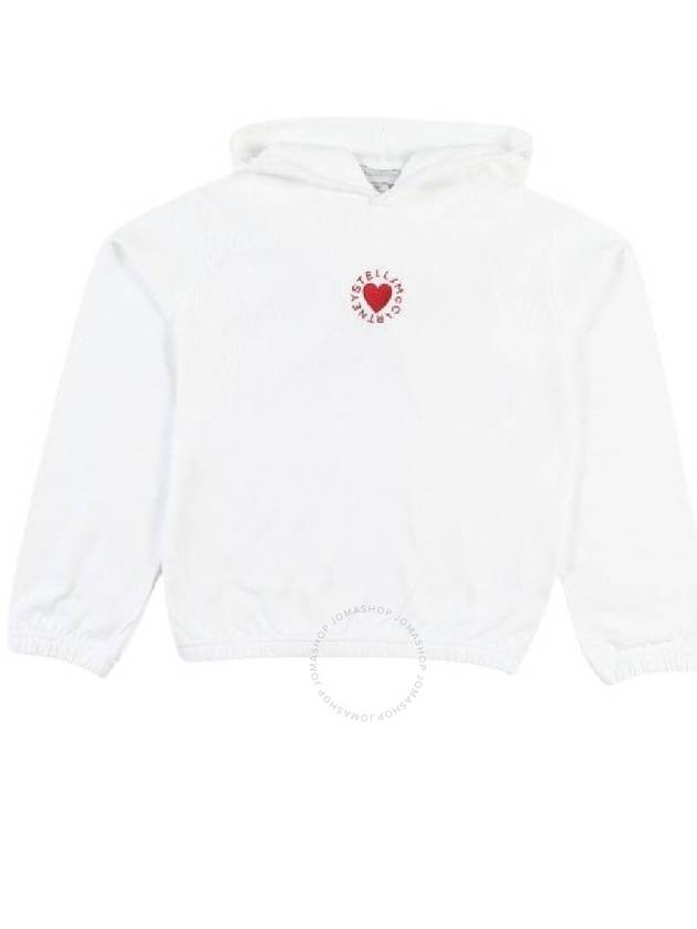 Stella McCartney Girl White Sweatshirt With Heart Detail, Size 12 - STELLA MCCARTNEY - BALAAN 1