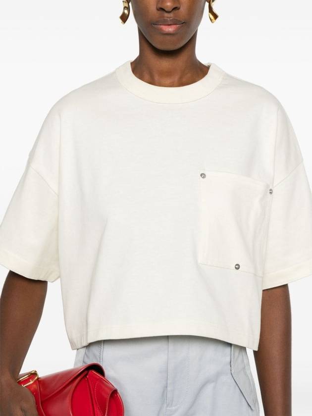 Crew Neck Pocket Short Sleeve T-Shirt White - BOTTEGA VENETA - BALAAN 4