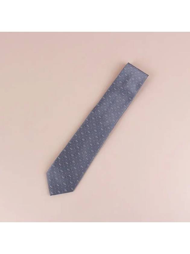 GG Dot Pattern Silk Tie Grey - GUCCI - BALAAN 4