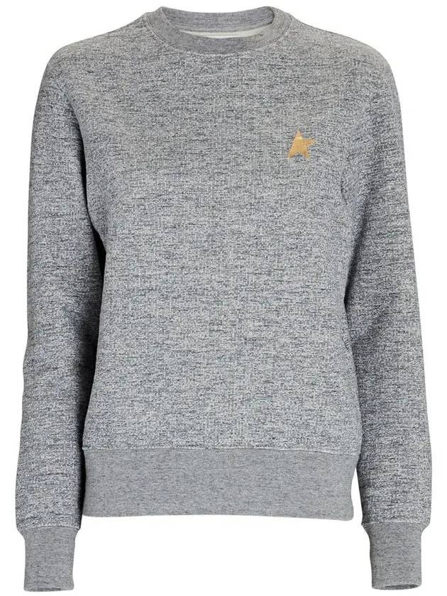 Women's Gold Star Athena Sweatshirt Melange Grey - GOLDEN GOOSE - BALAAN 3