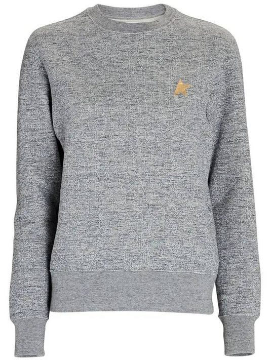 Women's Gold Star Athena Sweatshirt Melange Grey - GOLDEN GOOSE - BALAAN 2