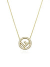 F Logo Pendant Necklace Gold - FENDI - BALAAN 2