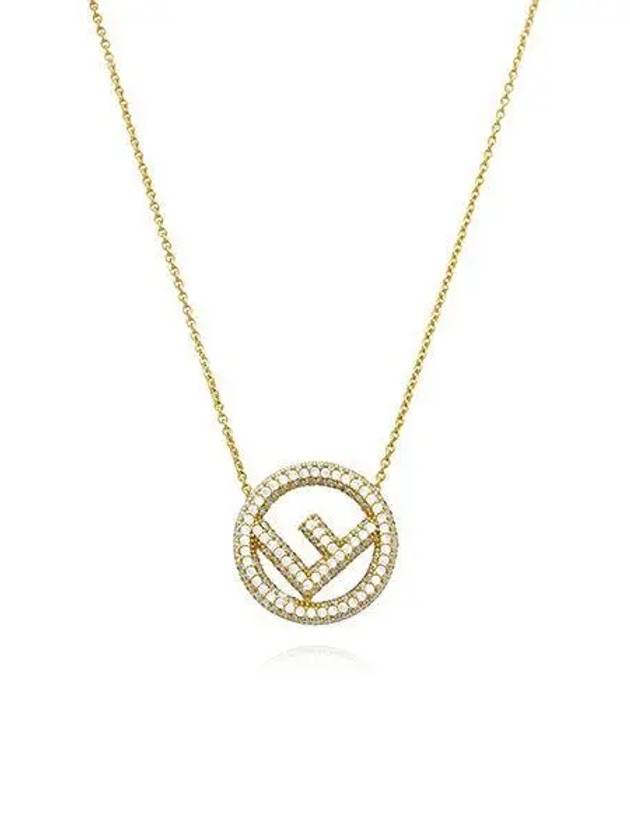 F Logo Pendant Necklace Gold - FENDI - BALAAN 2