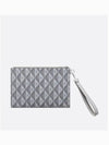 CD Diamond A5 Clutch Bag Grey - DIOR - BALAAN 3