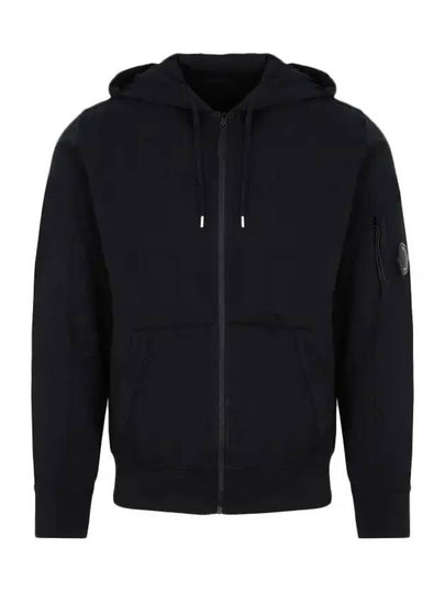 Light Fleece Zip Up Hoodie Black - CP COMPANY - BALAAN 2