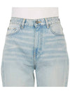 High Waist Straight Jeans Light Blue - GANNI - BALAAN 9