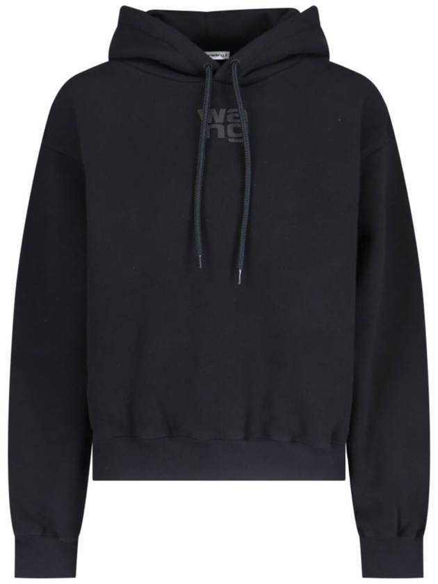 Logo Print Hoodie Black - ALEXANDER WANG - BALAAN 2