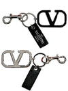 V Logo Signature Key Holder Black - VALENTINO - BALAAN 2