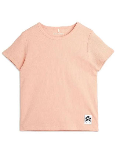 Kids Ribbed T Shirt Pink 22220113 28 - MINI RODINI - BALAAN 1