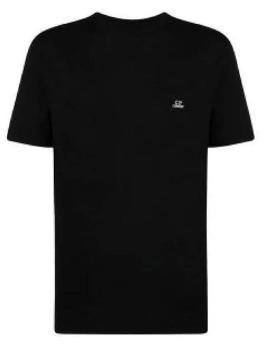 Logo Short Sleeve T-Shirt Black - CP COMPANY - BALAAN 1