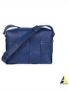 Cassette Intrecciato Leather Cross Bag Navy - BOTTEGA VENETA - BALAAN 2