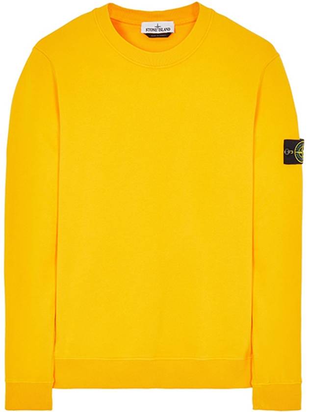 Wappen Patch Crew Neck Sweatshirt Yellow - STONE ISLAND - BALAAN 2