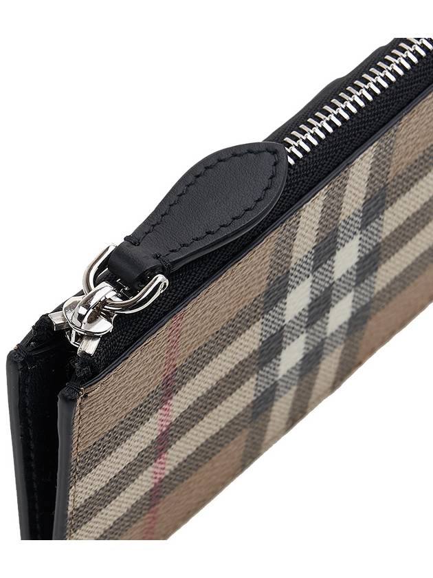 Vintage Check Leather Card Wallet Beige - BURBERRY - BALAAN 8