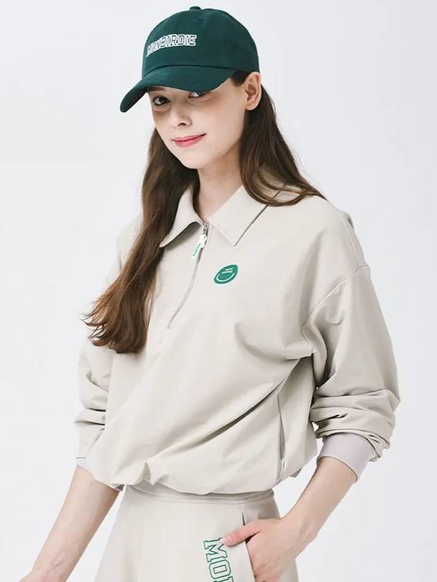 Windproof nylon long sleeve anorak BEIGE - MONBIRDIE GOLF - BALAAN 4