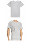 Pleated Fabric Short Sleeve T-Shirt Grey - ISSEY MIYAKE - BALAAN 5