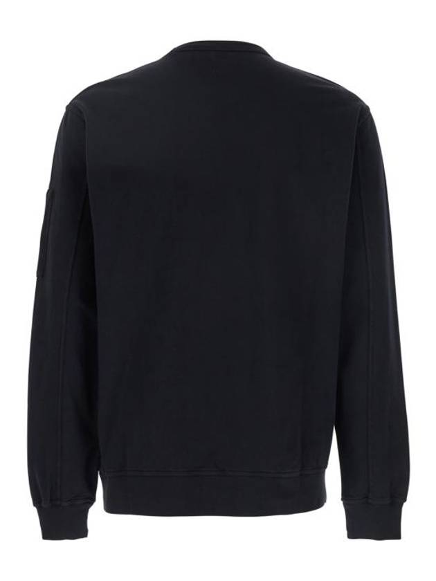 Men's Lens Wafen Light Fleece Sweatshirt Black - CP COMPANY - BALAAN 3