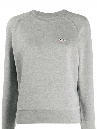 Tricolor Fox Patch Adjusted Sweatshirt Gray - MAISON KITSUNE - BALAAN 2