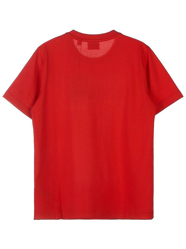 Logo Print Short Sleeve T-Shirt Red - BURBERRY - BALAAN 3