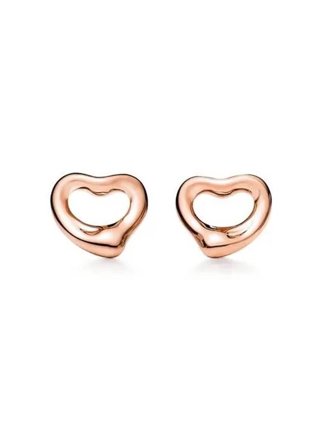 Elsa Peretti Open Heart Earrings Rose Gold - TIFFANY & CO. - BALAAN 2