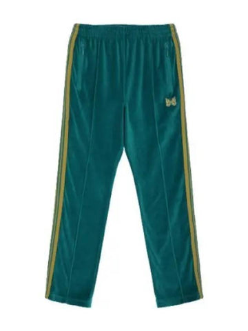 Velor narrow track pants turquoise - NEEDLES - BALAAN 1