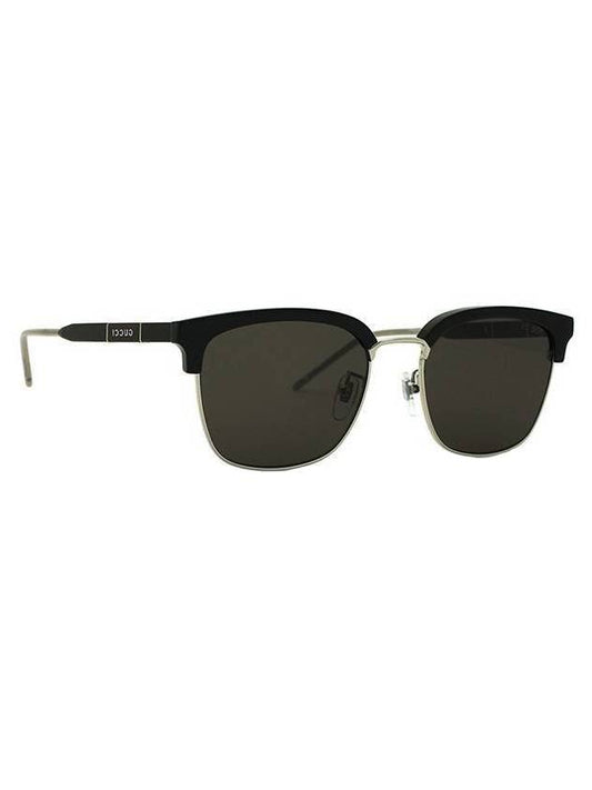 Eyewear Square Frame Gold Rim Sunglasses Black - GUCCI - BALAAN.