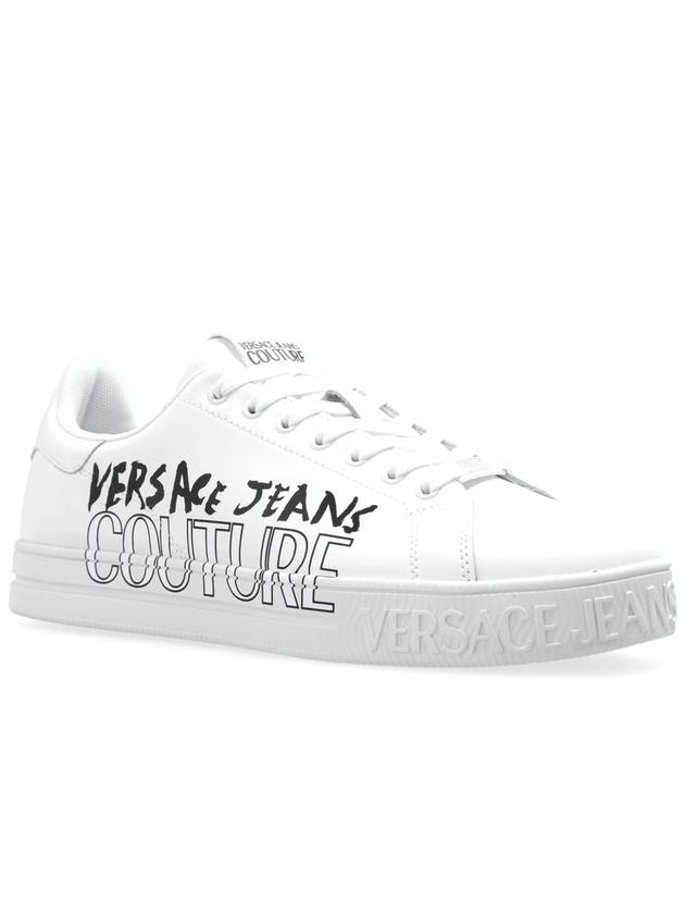 Versace Jeans Couture Sneakers With Printed Logo, Men's, White - VERSACE - BALAAN 4