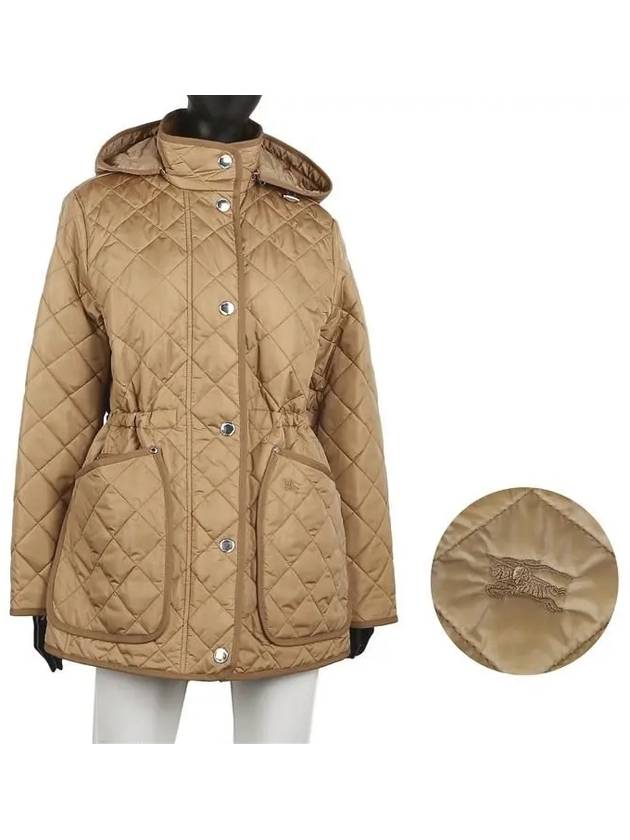 Diamond Quilted Nylon Jacket Archive Beige - BURBERRY - BALAAN 2