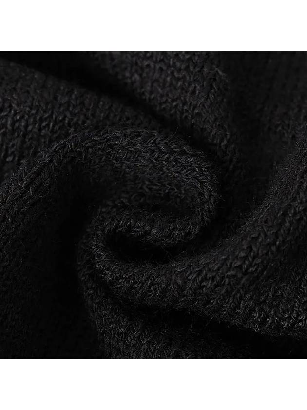 Wappen Patch Crew Neck Knit Top Black - STONE ISLAND - BALAAN 7