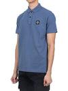 Pique Stretch Cotton Short Sleeve Polo Shirt Dark Blue - STONE ISLAND - BALAAN 4