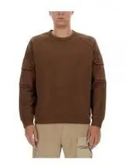 Multi-pocket Snap Crew Neck Sweatshirt Brown - TEN C - BALAAN 2