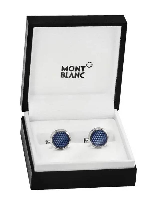 Meisterst?ck Steel Lacquered Cufflinks Blue - MONTBLANC - BALAAN 5