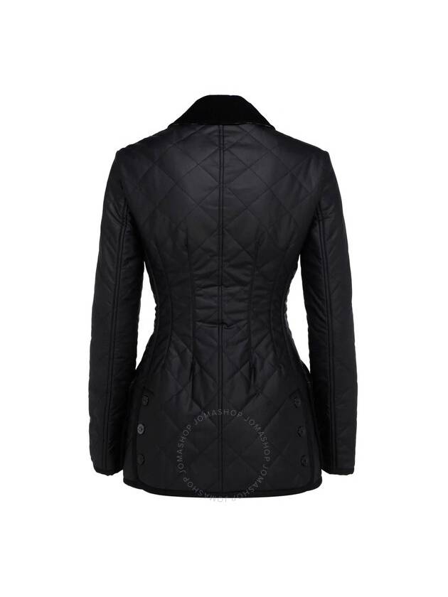 WoMen's Diamond Quilted Cotton Jacket Black - BURBERRY - BALAAN 3