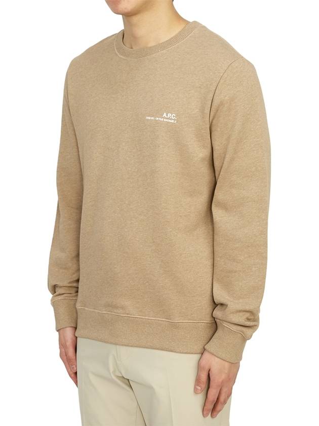 Men's Item Logo Crew Sweatshirt Heather Beige - A.P.C. - BALAAN 3