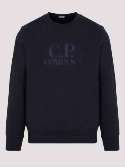 Diagonal Fleece Tonal Logo Sweatshirt Navy - CP COMPANY - BALAAN 2