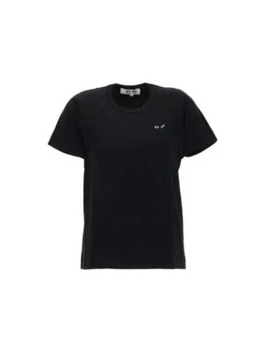 P1T063000 BLACK Heart T Shirt - COMME DES GARCONS - BALAAN 1