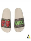 Strawberry Logo Slippers Beige - GUCCI - BALAAN 2