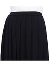 Full Needle Stitch Merino Wool Tipping Pleated Skirt Navy - THOM BROWNE - BALAAN 9